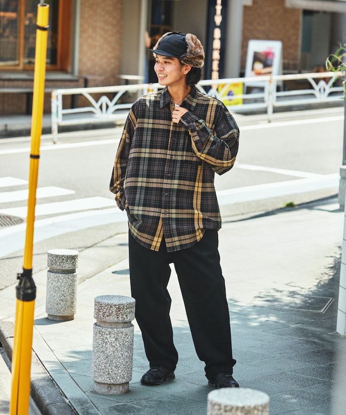 NAUTICA / 燈芯絨寬版褶裝長褲