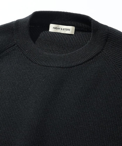 FREAK’S STORE / 拼接抽繩下襬 針織圓領衫