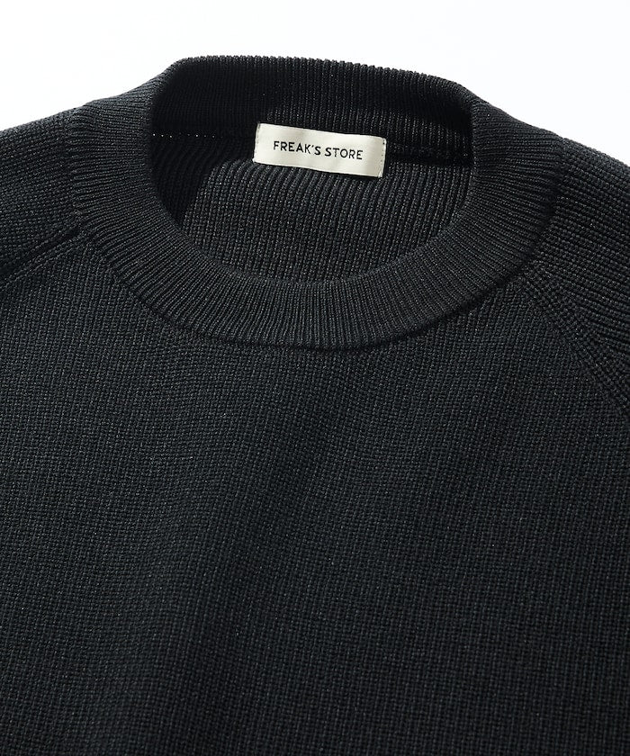 FREAK’S STORE / 拼接抽繩下襬 針織圓領衫