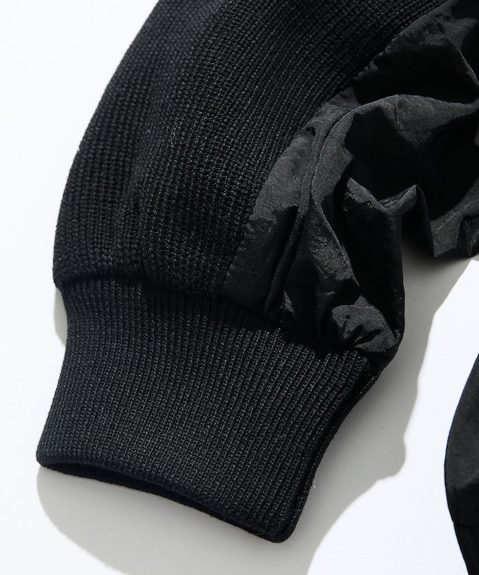 FREAK’S STORE / 拼接抽繩下襬 針織圓領衫