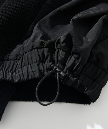 FREAK’S STORE / 拼接抽繩下襬 針織圓領衫