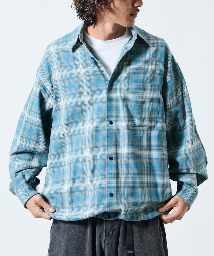 FREAK’S STORE / 漸層格紋 束口 襯衫