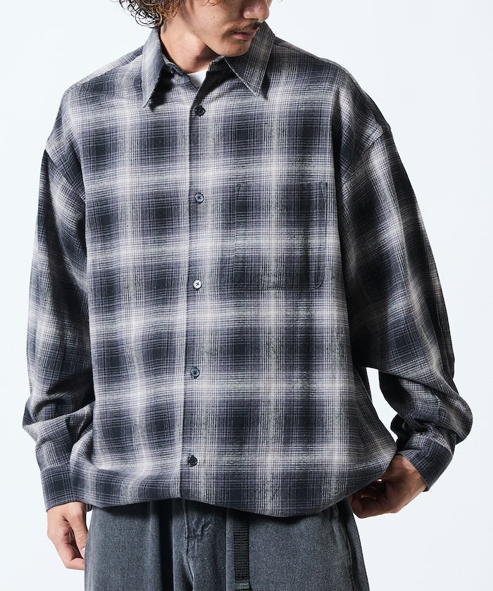 FREAK’S STORE / 漸層格紋 束口 襯衫