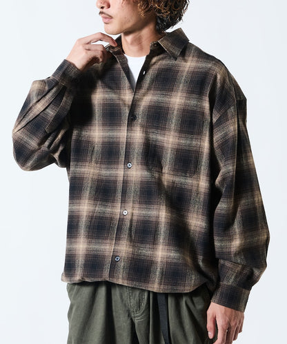 FREAK’S STORE / 漸層格紋 束口 襯衫