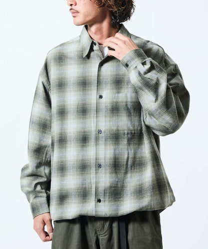 FREAK’S STORE / 漸層格紋 束口 襯衫