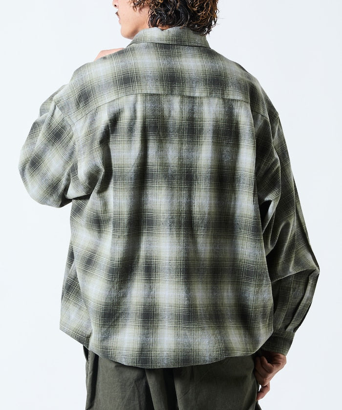 FREAK’S STORE / 漸層格紋 束口 襯衫