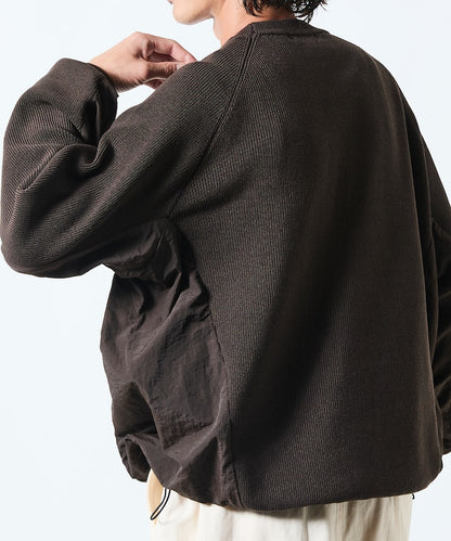 FREAK’S STORE / 拼接抽繩下襬 針織圓領衫