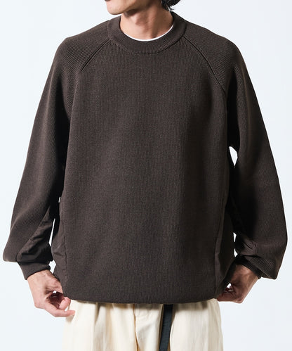 FREAK’S STORE / 拼接抽繩下襬 針織圓領衫