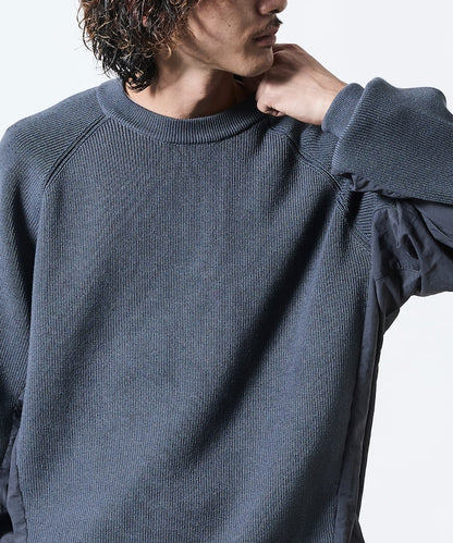 FREAK’S STORE / 拼接抽繩下襬 針織圓領衫