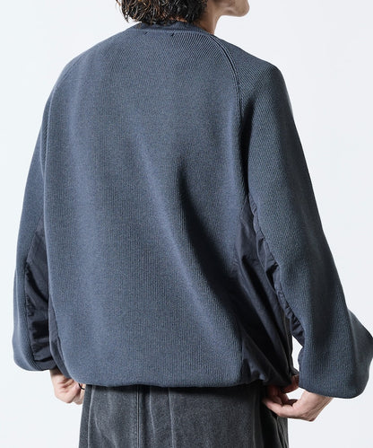 FREAK’S STORE / 拼接抽繩下襬 針織圓領衫