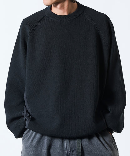 FREAK’S STORE / 拼接抽繩下襬 針織圓領衫