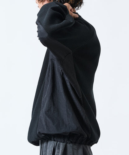 FREAK’S STORE / 拼接抽繩下襬 針織圓領衫