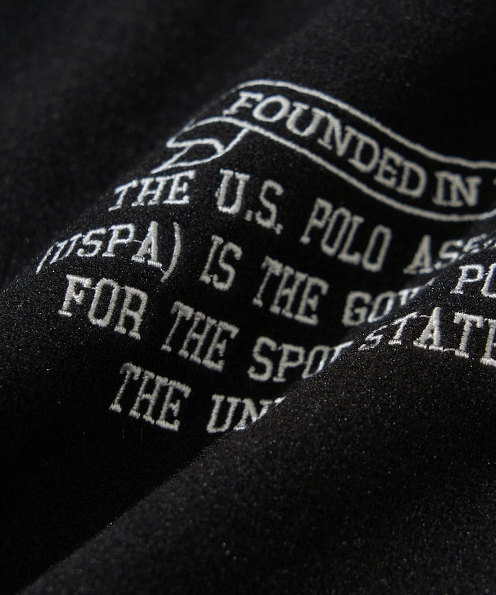 U.S. POLO ASSN. / 合成皮革拼接經典棒球外套