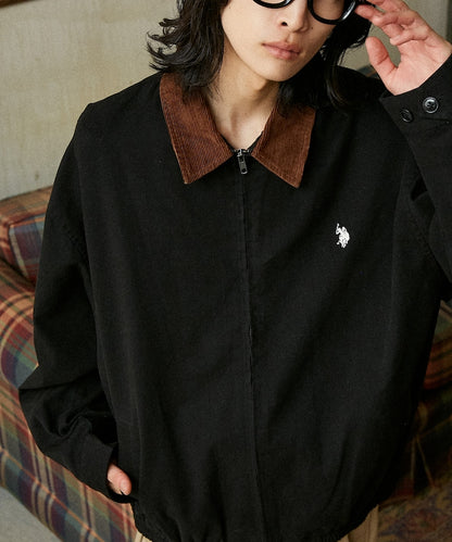 U.S. POLO ASSN. / 燈芯絨 拼接 立領外套