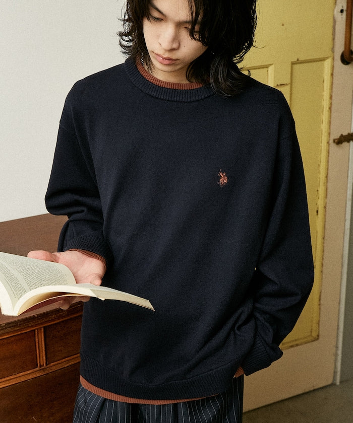 U.S. POLO ASSN. / FAKE LAYERED KNIT 雙層假兩件針織衫