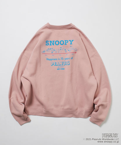 PEANUTS x FREAK’S STROE / 75週年 寬鬆落肩 圓領衫