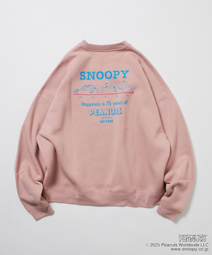PEANUTS x FREAK’S STROE / 75週年 寬鬆落肩 圓領衫