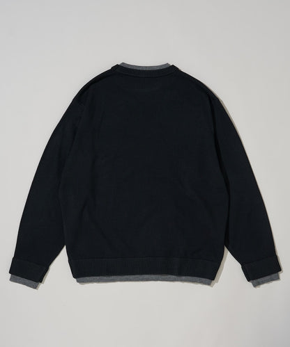 U.S. POLO ASSN. / FAKE LAYERED KNIT 雙層假兩件針織衫