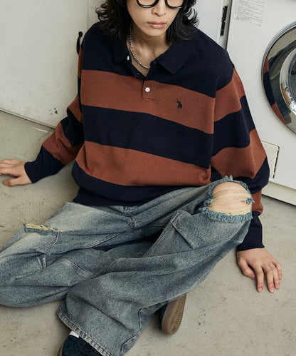 U.S. POLO ASSN. / SWEAT LIKE KNIT POLO衫