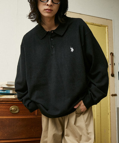 U.S. POLO ASSN. / SWEAT LIKE KNIT POLO衫