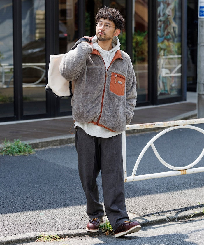 FREAK’S STORE / 寬鬆剪裁 雙面穿尼龍 × 羊羔絨外套