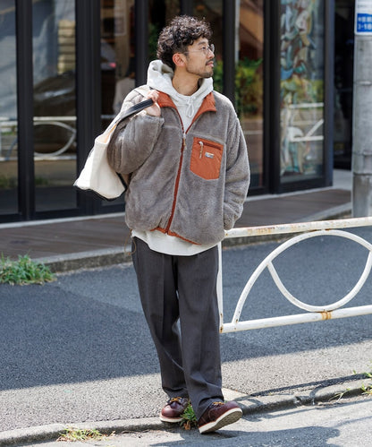 FREAK’S STORE / 寬鬆剪裁 雙面穿尼龍 × 羊羔絨外套