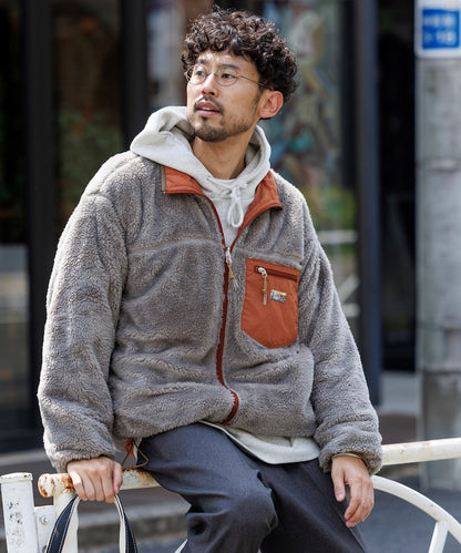 FREAK’S STORE / 寬鬆剪裁 雙面穿尼龍 × 羊羔絨外套