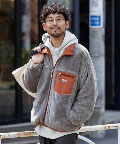 FREAK’S STORE / 寬鬆剪裁 雙面穿尼龍 × 羊羔絨外套