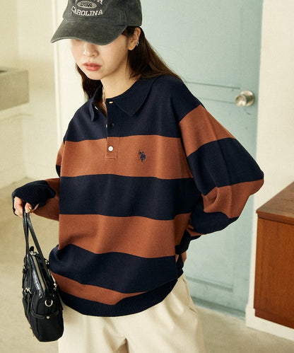 U.S. POLO ASSN. / SWEAT LIKE KNIT POLO衫