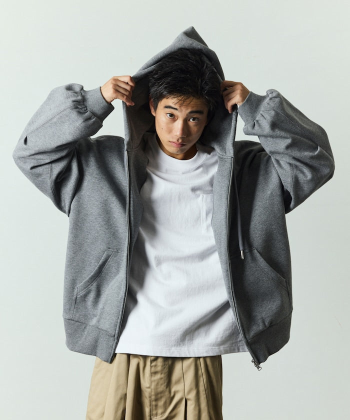 FREAK’S STORE / 寬鬆立體剪裁  拉鍊連帽外套