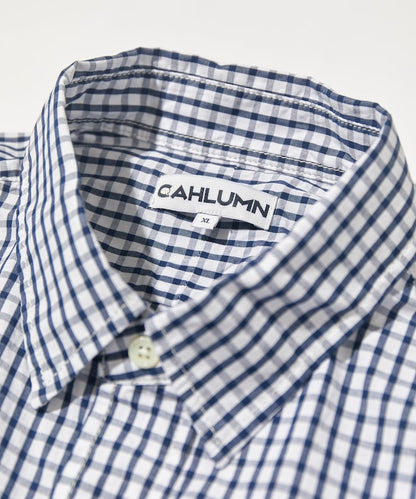 CAHLUMN Magazine Pocket Broad Shirt(Gingham) / 格紋襯衫
