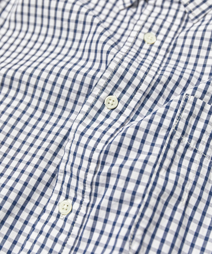 CAHLUMN Magazine Pocket Broad Shirt(Gingham) / 格紋襯衫