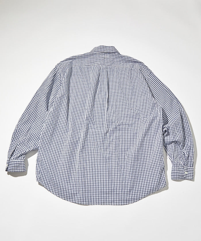 CAHLUMN Magazine Pocket Broad Shirt(Gingham) / 格紋襯衫