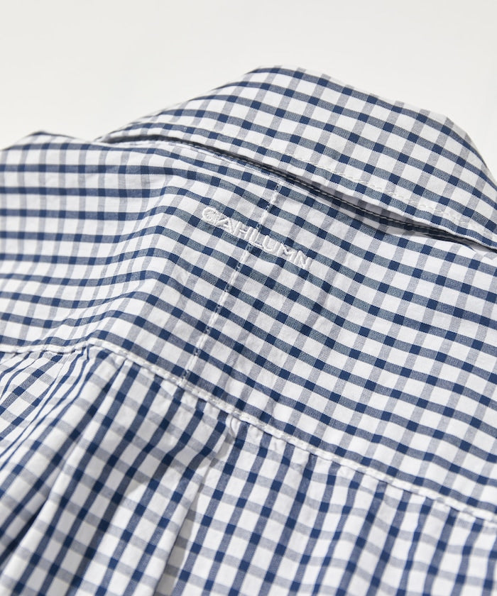 CAHLUMN Magazine Pocket Broad Shirt(Gingham) / 格紋襯衫