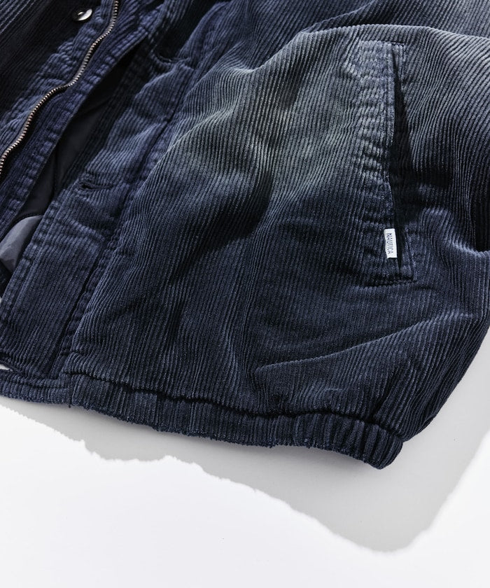 NAUTICA / 中綿漂染寬版燈芯絨短版外套