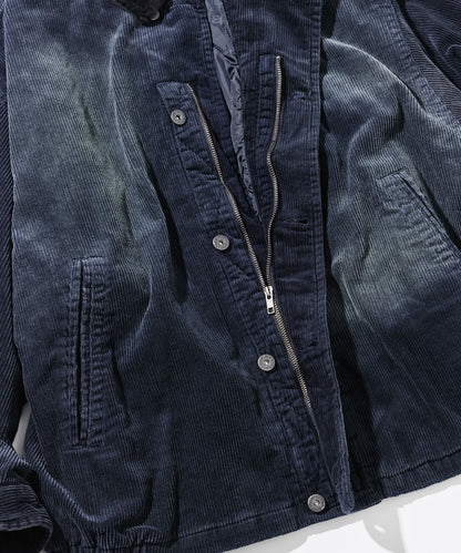 NAUTICA / 中綿漂染寬版燈芯絨短版外套