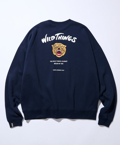 WILD THINGS×FREAK'S STORE / 虎紋刺繡 圓領衫