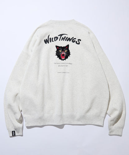 WILD THINGS×FREAK'S STORE / 刺繡圖案 圓領衫