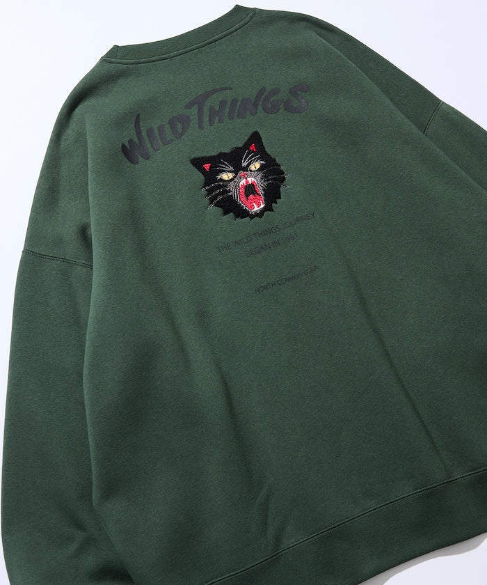 WILD THINGS×FREAK'S STORE / 刺繡圖案 圓領衫