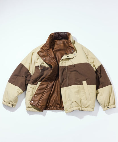 NAUTICA / 異材質雙面穿短版中綿外套