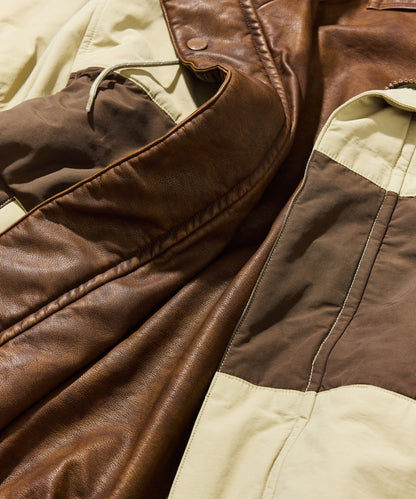 NAUTICA / 異材質雙面穿短版中綿外套