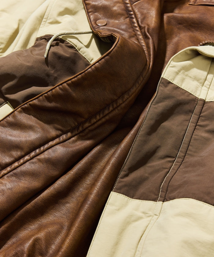 NAUTICA / 異材質雙面穿短版中綿外套