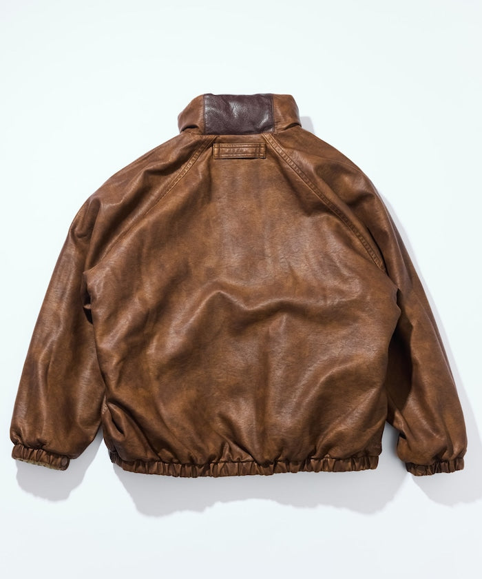 NAUTICA / 異材質雙面穿短版中綿外套