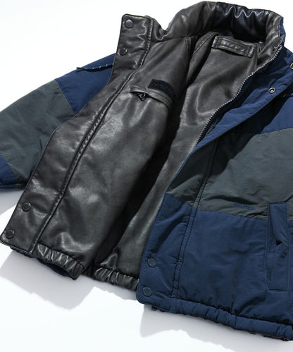NAUTICA / 異材質雙面穿短版中綿外套