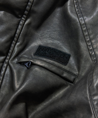 NAUTICA / 異材質雙面穿短版中綿外套