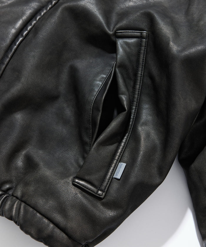 NAUTICA / 異材質雙面穿短版中綿外套