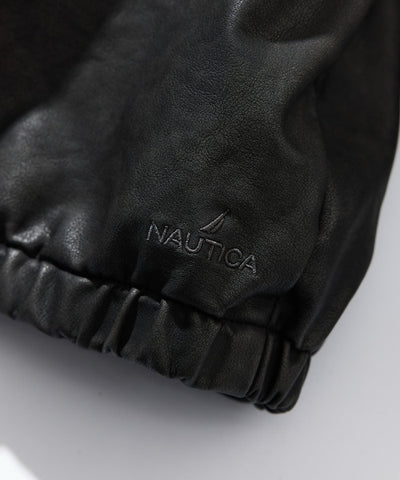 NAUTICA / 異材質雙面穿短版中綿外套