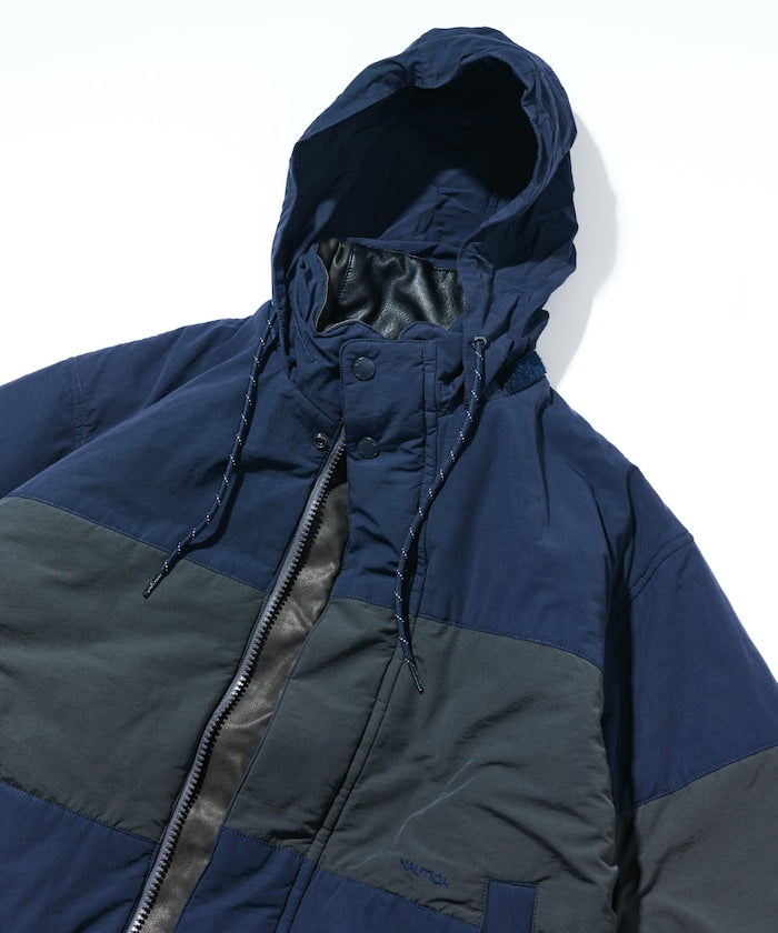 NAUTICA / 異材質雙面穿短版中綿外套