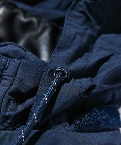NAUTICA / 異材質雙面穿短版中綿外套