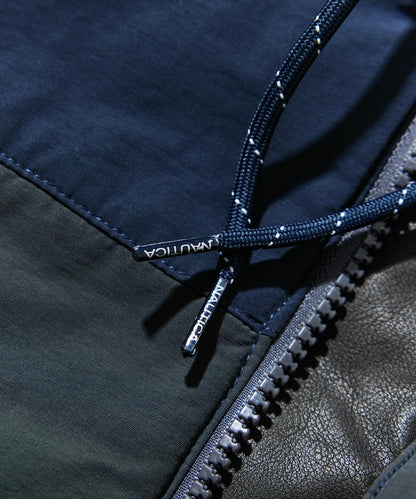 NAUTICA / 異材質雙面穿短版中綿外套